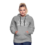 Love Fonts - Frauen Premium Hoodie - Grau meliert