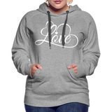 Love Fonts - Frauen Premium Hoodie - Grau meliert