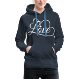 Love Fonts - Frauen Premium Hoodie - Navy