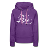 Love Fonts - Frauen Premium Hoodie - Purple