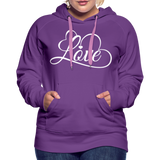 Love Fonts - Frauen Premium Hoodie - Purple