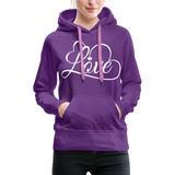 Love Fonts - Frauen Premium Hoodie - Purple