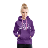 Love Fonts - Frauen Premium Hoodie - Purple