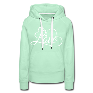 Love Fonts - Frauen Premium Hoodie - helles Mintgrün