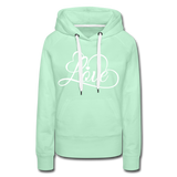 Love Fonts - Frauen Premium Hoodie - helles Mintgrün