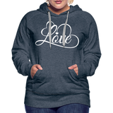 Love Fonts - Frauen Premium Hoodie - Jeansblau