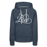 Love Fonts - Frauen Premium Hoodie - Jeansblau