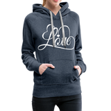 Love Fonts - Frauen Premium Hoodie - Jeansblau