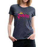 Princess - Frauen Premium T-Shirt - Blau meliert