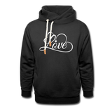 Love Fonts - Frauen Schalkragen Hoodie - Schwarz