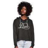 Love Fonts - Frauen Cropped Hoodie - Anthrazit