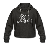 Love Fonts - Frauen Cropped Hoodie - Anthrazit