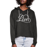 Love Fonts - Frauen Cropped Hoodie - Anthrazit