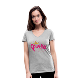 Princess - Frauen Bio-T-Shirt mit V-Ausschnitt von Stanley & Stella - Grau meliert