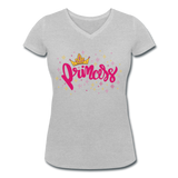 Princess - Frauen Bio-T-Shirt mit V-Ausschnitt von Stanley & Stella - Grau meliert