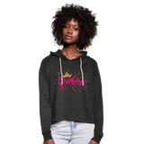 Princess - Frauen Cropped Hoodie - Anthrazit