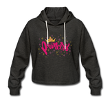 Princess - Frauen Cropped Hoodie - Anthrazit