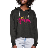 Princess - Frauen Cropped Hoodie - Anthrazit