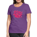 Kiss me fonts - Frauen Premium T-Shirt - Lila