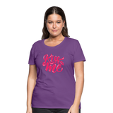 Kiss me fonts - Frauen Premium T-Shirt - Lila