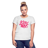 Kiss me fonts - Frauen Oversize T-Shirt - Weiß