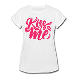 Kiss me fonts - Frauen Oversize T-Shirt - Weiß