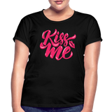 Kiss me fonts - Frauen Oversize T-Shirt - Schwarz