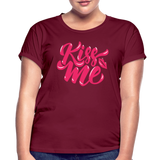 Kiss me fonts - Frauen Oversize T-Shirt - Bordeaux