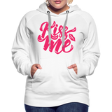 Kiss me fonts - Frauen Premium Hoodie - Weiß