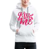 Kiss me fonts - Frauen Premium Hoodie - Weiß