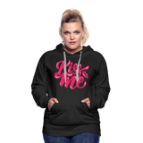 Kiss me fonts - Frauen Premium Hoodie - Schwarz