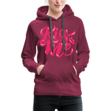 Kiss me fonts - Frauen Premium Hoodie - Bordeaux