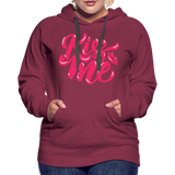 Kiss me fonts - Frauen Premium Hoodie - Bordeaux