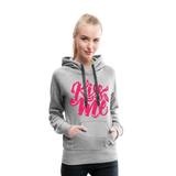 Kiss me fonts - Frauen Premium Hoodie - Grau meliert