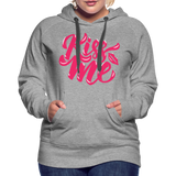 Kiss me fonts - Frauen Premium Hoodie - Grau meliert