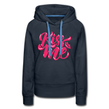 Kiss me fonts - Frauen Premium Hoodie - Navy