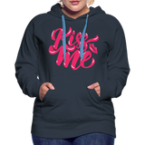 Kiss me fonts - Frauen Premium Hoodie - Navy