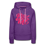 Kiss me fonts - Frauen Premium Hoodie - Purple