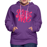 Kiss me fonts - Frauen Premium Hoodie - Purple