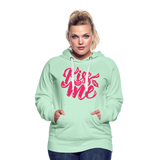 Kiss me fonts - Frauen Premium Hoodie - helles Mintgrün