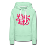 Kiss me fonts - Frauen Premium Hoodie - helles Mintgrün