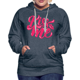 Kiss me fonts - Frauen Premium Hoodie - Jeansblau