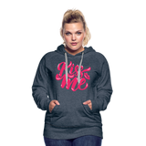 Kiss me fonts - Frauen Premium Hoodie - Jeansblau