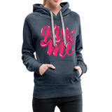 Kiss me fonts - Frauen Premium Hoodie - Jeansblau