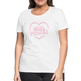 Girl Power - Frauen Premium T-Shirt - Weiß