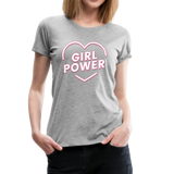 Girl Power - Frauen Premium T-Shirt - Grau meliert