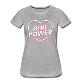 Girl Power - Frauen Premium T-Shirt - Grau meliert