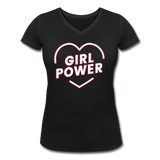 Girl Power - Frauen Bio-T-Shirt mit V-Ausschnitt von Stanley & Stella - Schwarz