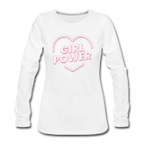 Girl Power - Frauen Premium Langarmshirt - Weiß