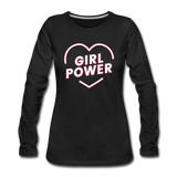 Girl Power - Frauen Premium Langarmshirt - Schwarz